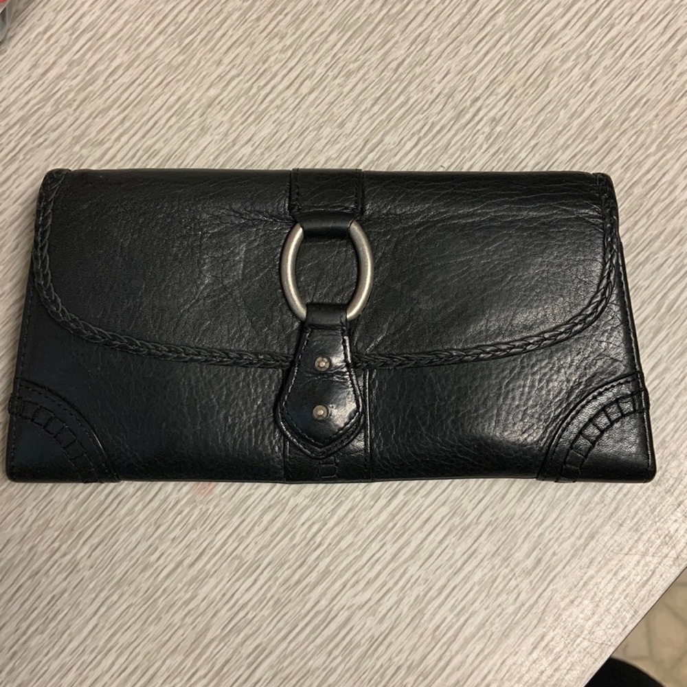 Sigrid Olsen Black Leather Organizer Wallet